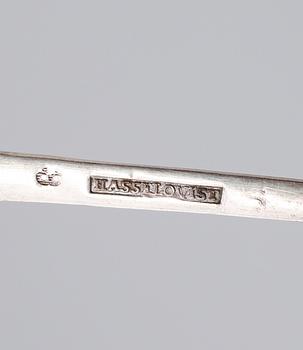 SKEDAR, 14 st, silver, svenska stämplar, 1700-/1800-tal. Vikt ca 214 gram.
