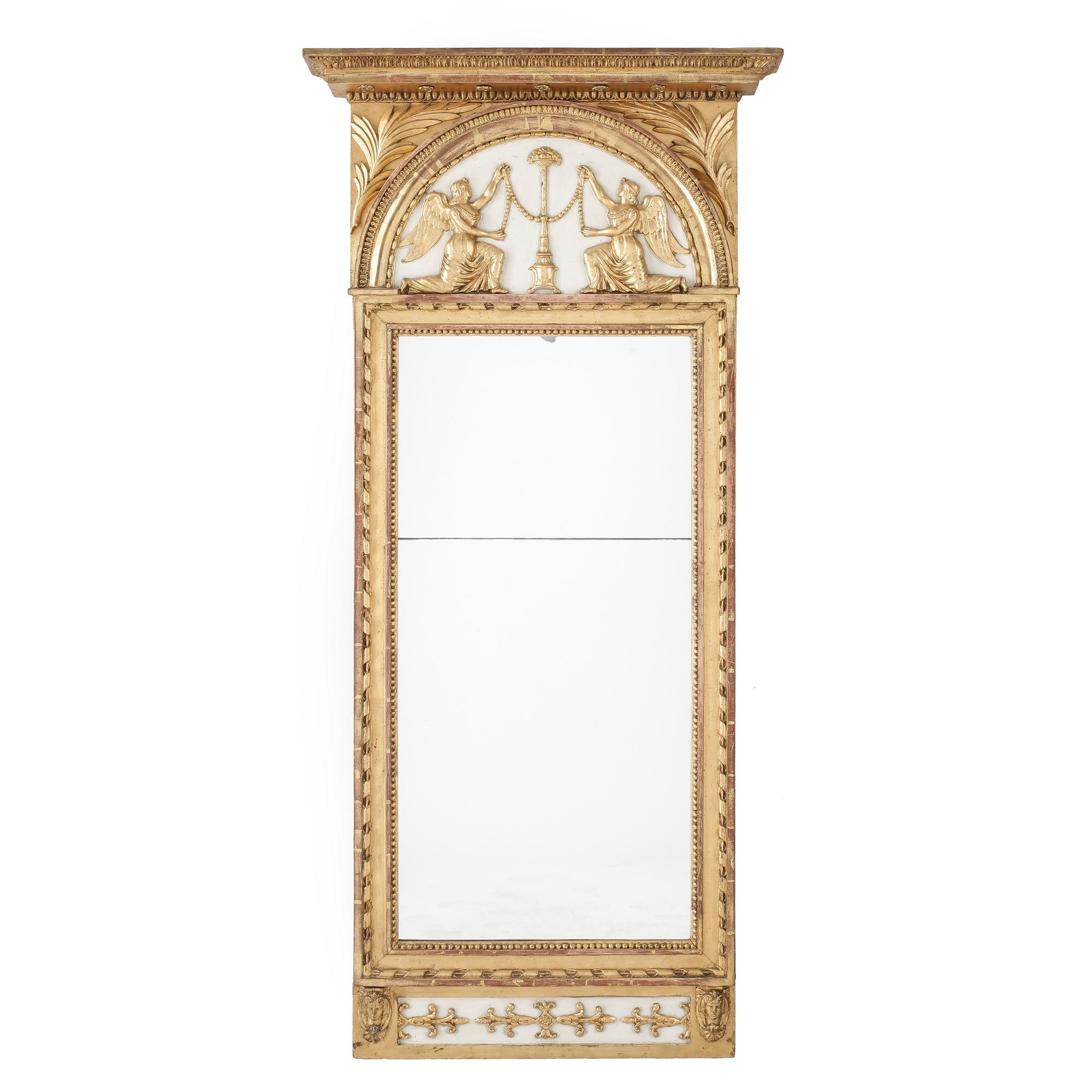 SPEGEL, sengustaviansk, med Stockholms hallstämpel, omkring 1800.
