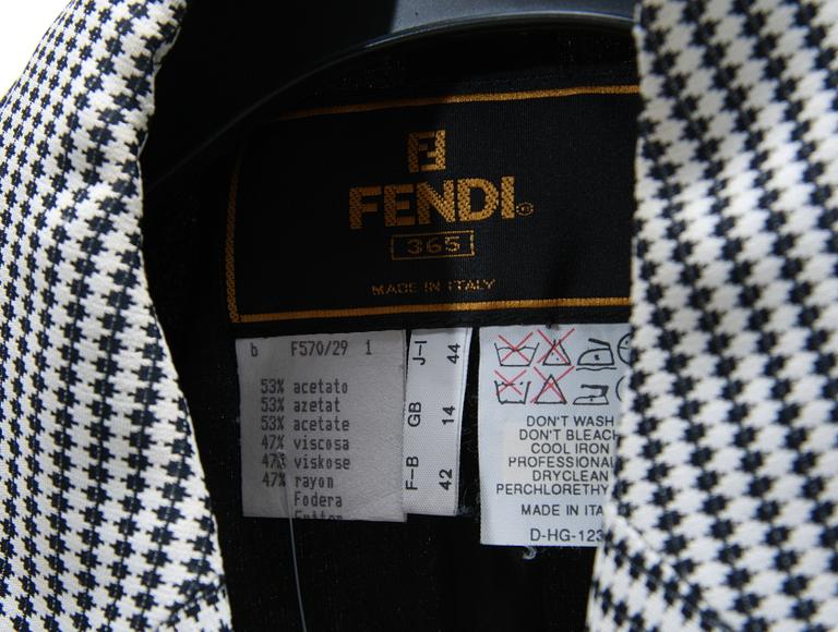 DRÄKT, 2 delad, viskosblandning, Fendi 365, Italien, 1980-tal.