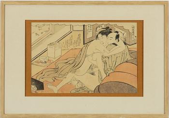 Oidentifierad konstnär, Shunga-motiv, Japan.