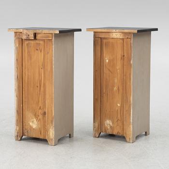 A pair of bedside tables, early 20th Century.