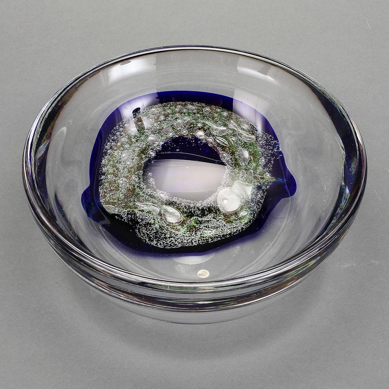 SKÅL, glas. Ann och Göran Wärff, Kosta, unik. 1970-tal.