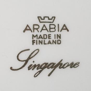 KAFFEKOPPAR, 11 delar, porslin, "Singapore", Arabia, 1900-talets senare hälft.