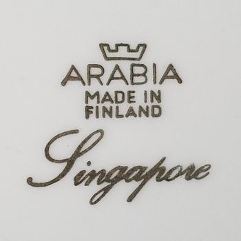 KAFFEKOPPAR, 11 delar, porslin, "Singapore", Arabia, 1900-talets senare hälft.