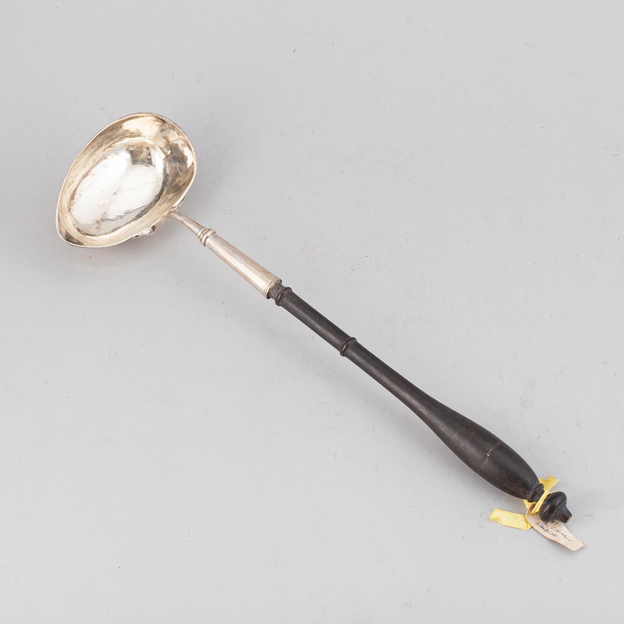 Pehr Zethelius, a silver soup ladle, Stockholm, 1770.