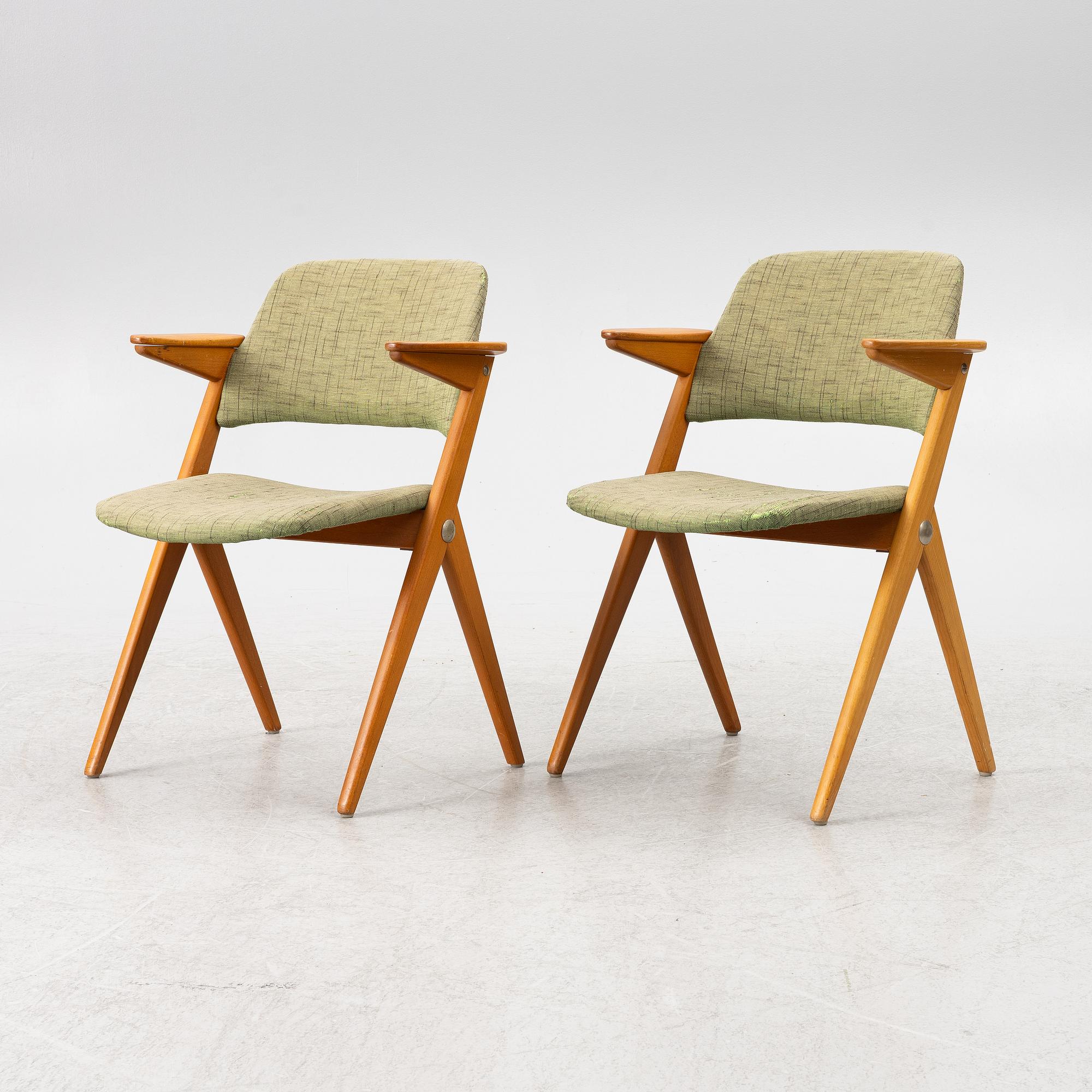 Bengt Ruda, a pair of armchairs, from the Triva series, Nordiska Kompaniet mid 20th Century.