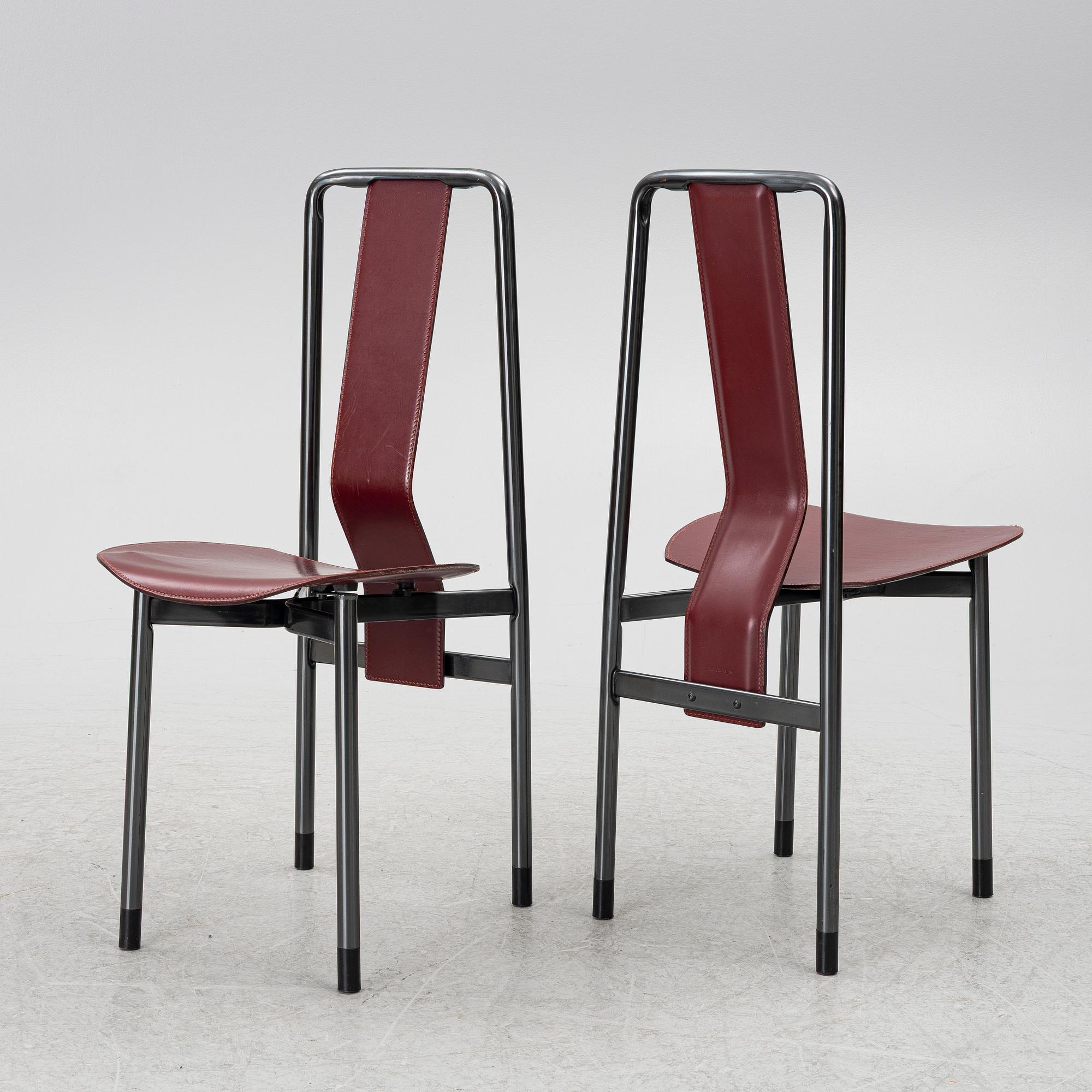 Achille Castiglioni, stolar, 6 st, "Irma", Zanotta, Italien.