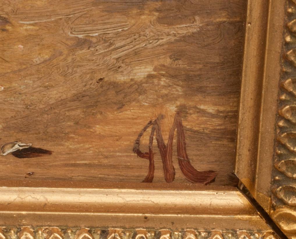 JOHN MOGFORD, olja på pannå. Monogramsignerad.