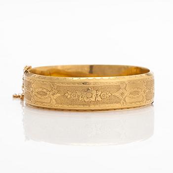 Anders Wilhelm Felixzon, armring, 18K guld, Lovisa 1869.