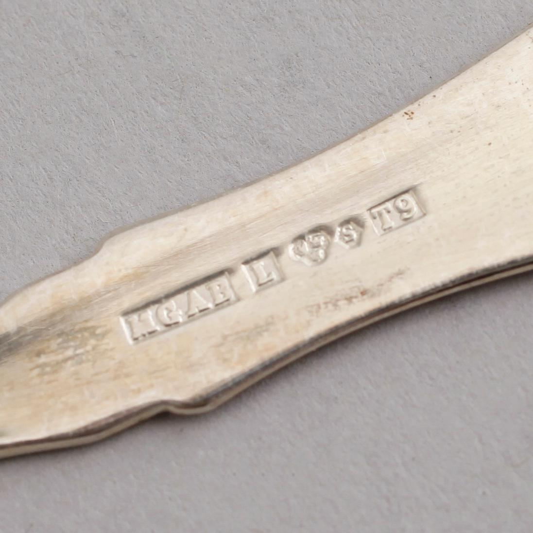 KAFFESKEDAR, 12 st, silver, MGAB, 1968. Vikt ca 137 gram.