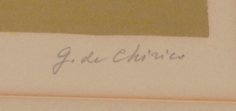 GIORGIO DE CHIRICO, färglitografi signerad och numrerad 94/100.