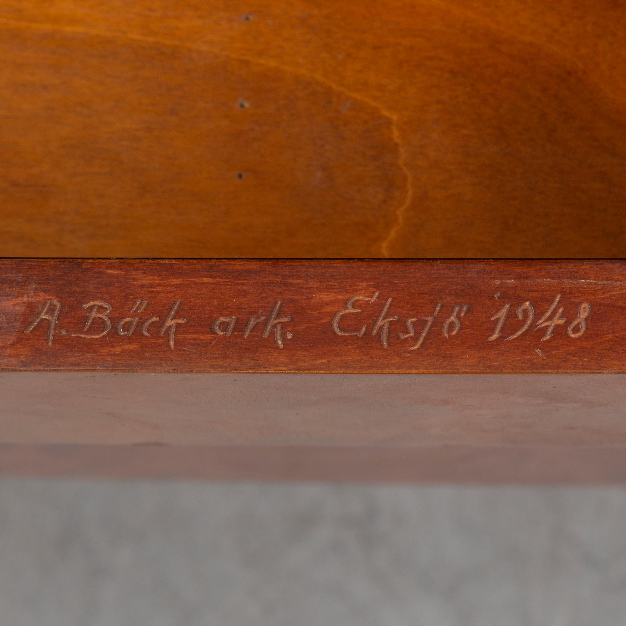 AXEL BÄCK,  a mahogany cabinet from Eksjö, 1948.