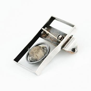 Inga-Britt "Ibe" Dahlquist, a sterling silver necklace, brooch (Olof Barve), earrings and a bangle executed in her own studio Malmö 1958-1959.