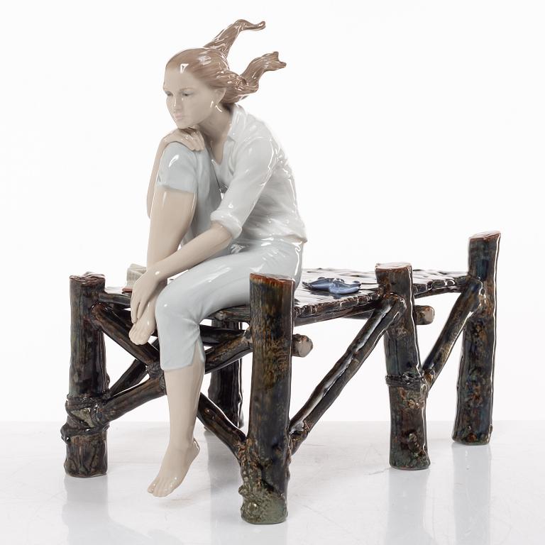 Ernest Massuet, figurine, "Sunset at the Pier", Lladró, Spain.