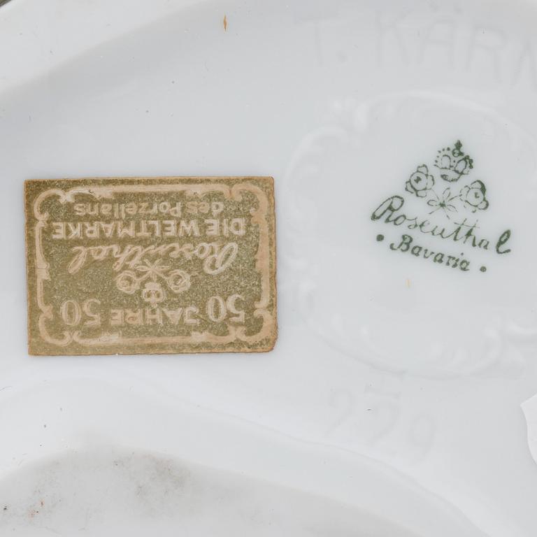 FIGURIN, porslin, Theodor Kärner, Rosenthal, omkring 1900-talets mitt.