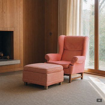 Ragnar Helsén, armchair with an ottoman, "Oxford", model 3543, Svenskt Tenn.