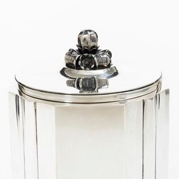 A sterling silver cigarett jar, Borgila, Stockholm, Sweden, 1951.
