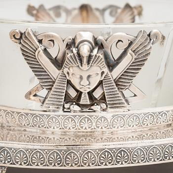 An 'Egyptian Empire style' caviar bowl c. 1900.