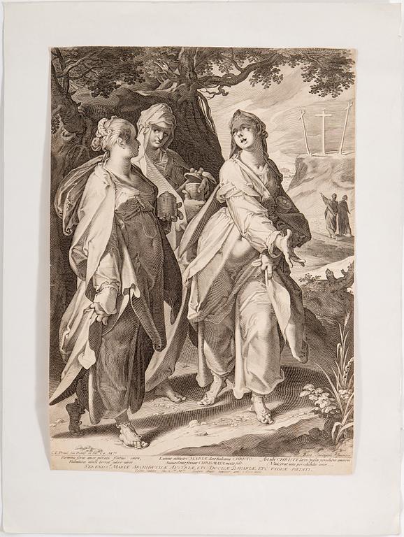 EGIDIUS SADELER, engraving, 17th century.
