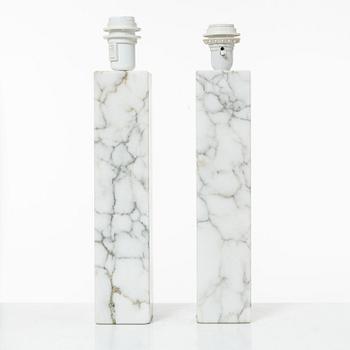 Table lamps, a pair, Bergboms, second half of the 20th century.