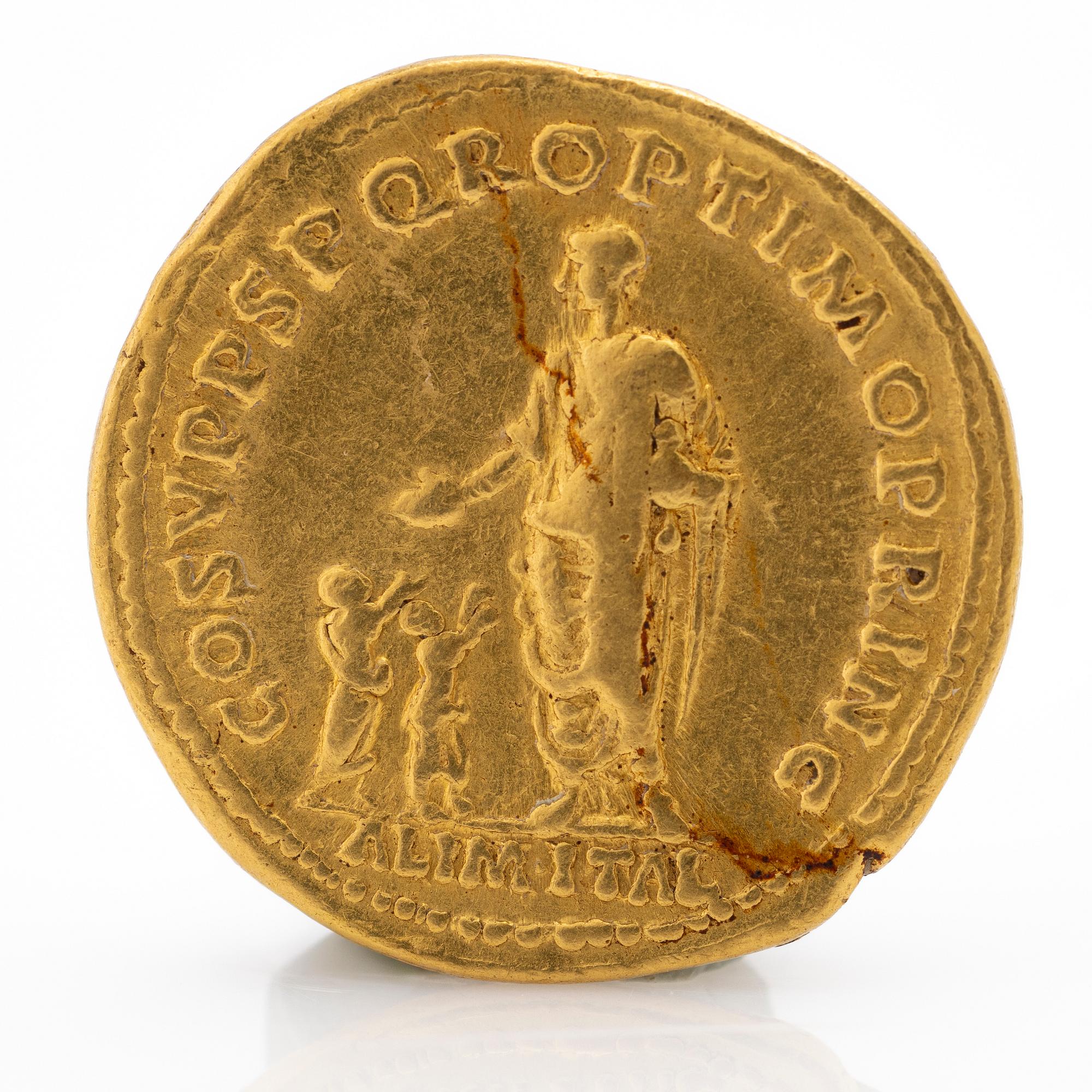 Aureus, Kejsar Trajanus,  Alimenta Italiae, 103-111 evt.