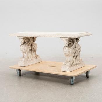 Garden bench, concrete, 20th century.