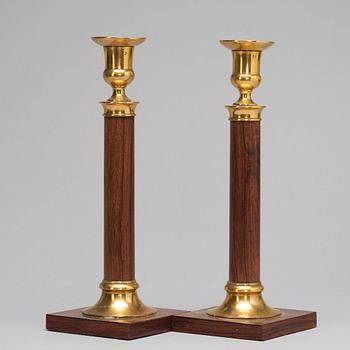 A pair of candlesticks, circa 1900.