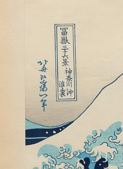 Katsushika Hokusai, after, 'Under the Wave off Kanagawa', also known as 'The Great Wave', later publ. 20th century.