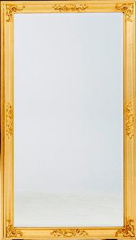 A late 20th century gilded mirror.