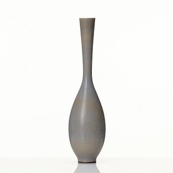 Berndt Friberg, a pale blue and beige 'rabbit's' fur glazed stoneware vase, Gustavsberg Studio 1956.