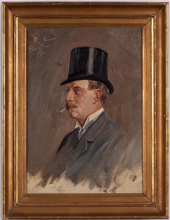 Robert Lundberg, Porträtt av Wilhelm Angeldorff, Paris 1890.