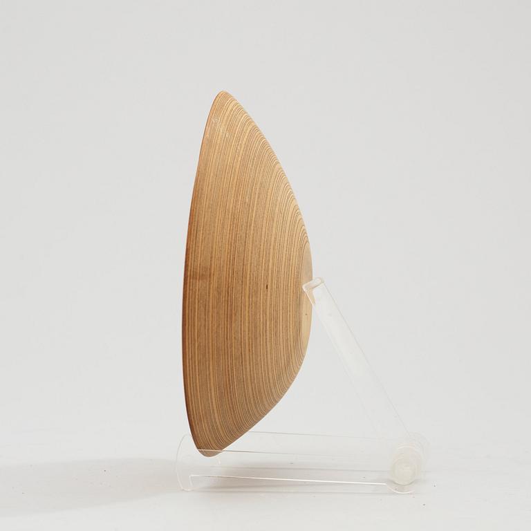 A Tapio Wirkkala aeroplan veneer dish, Finland 1950's.