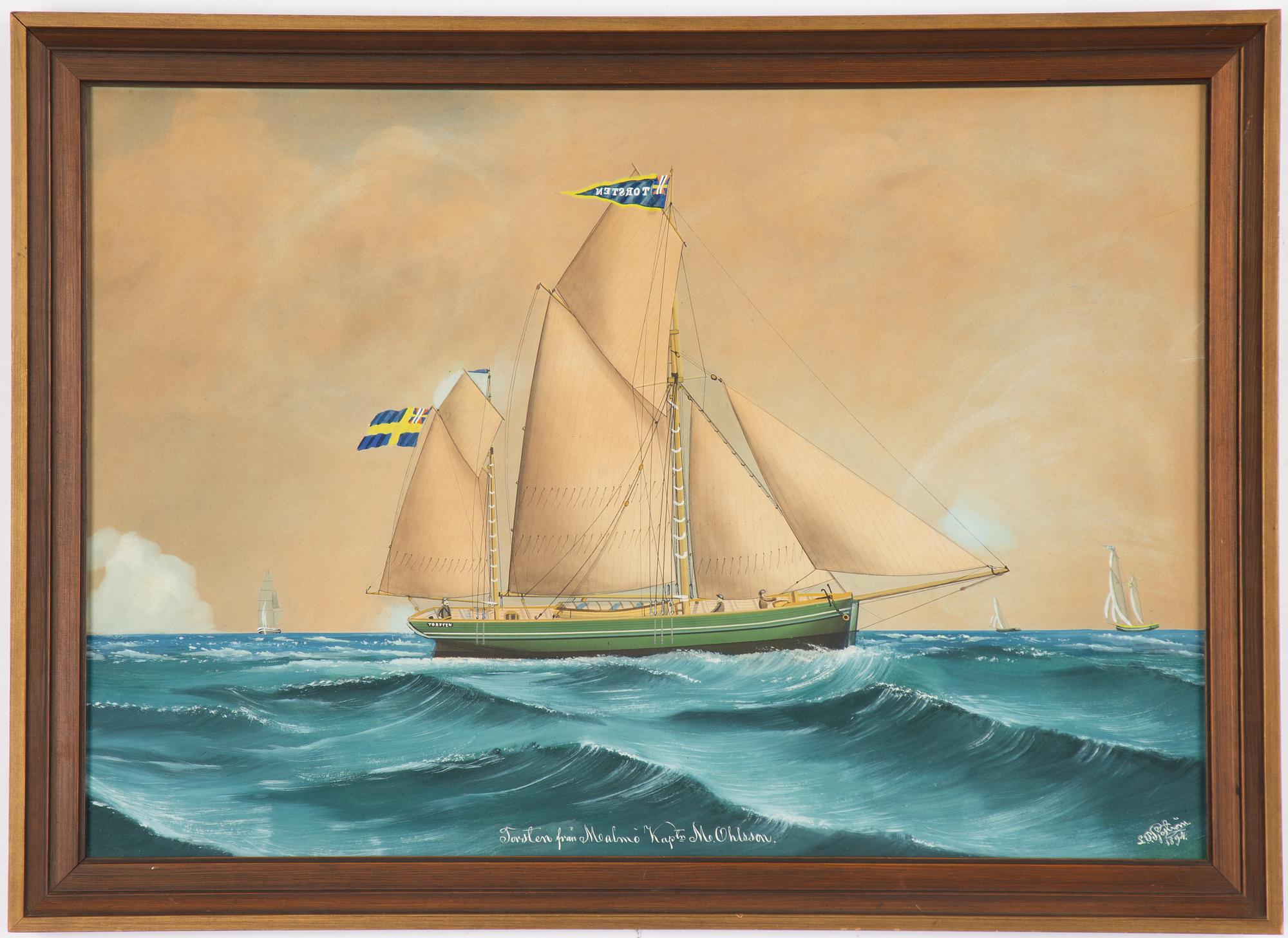 Lars Petter Sjöström, Tvåmastskonaren "Torsten" från Malmö.