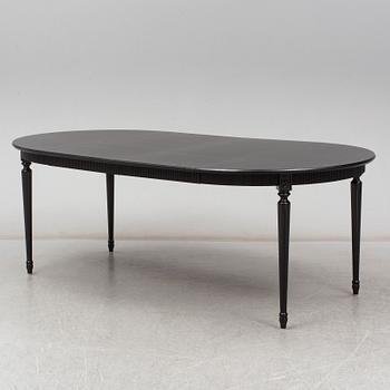 A gustavian style dining table, second half of the 20th century.