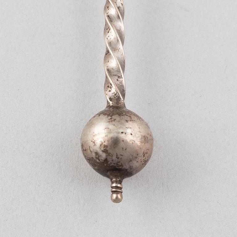 A silver spoon, probably Norway, 18th Century.