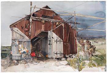 807. Lars Lerin, Fisherman's cabin, Lofoten.