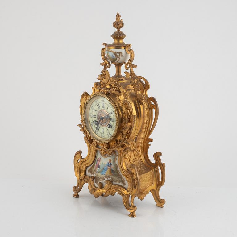 Mantel clock, Rococo style, circa 1900.