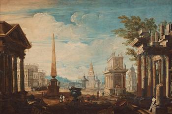 568. ITALIENSK KONSTNÄR, 1600-TAL. Capriccio.