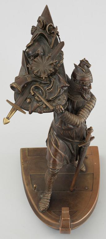 JOHANN HIRT, Brunpatinerad brons.