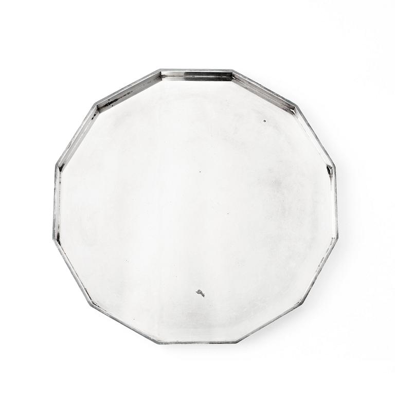 Wiwen Nilsson, a sterling tray, Lund 1946.