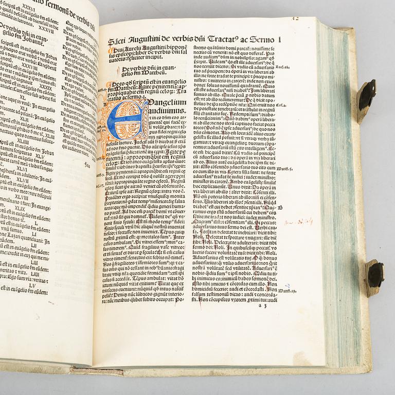 Augustinus, incunabulum, Basel 1494.