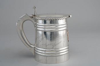 STOP, 84 silver. Robert Kohun St. Petersburg 1882. Höjd 17 cm, vikt 783 g.