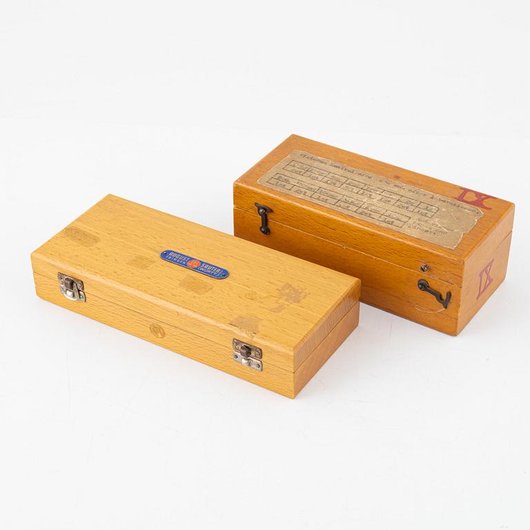 Scale with weights, mid-20th century.