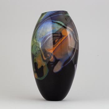 Eva Englund, a unique 'graal' glass vase, Muraya, Sweden 1990.