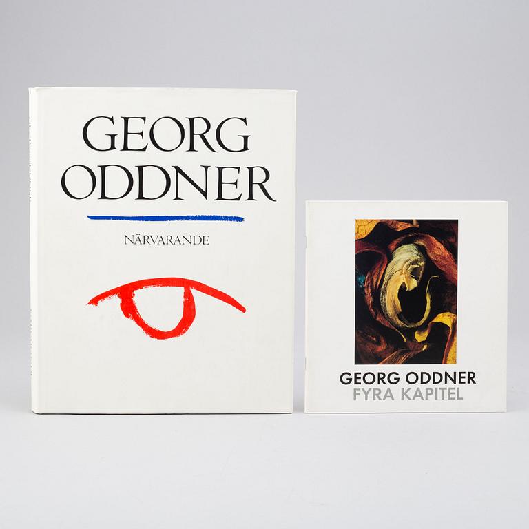 Georg Oddner, the book "Närvarande" and 1 catalogue.