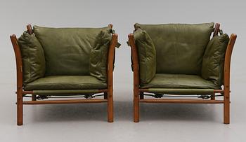 FÅTÖLJER, 1 par, "Ilona", Arne Norell, 1900-talets andra hälft.