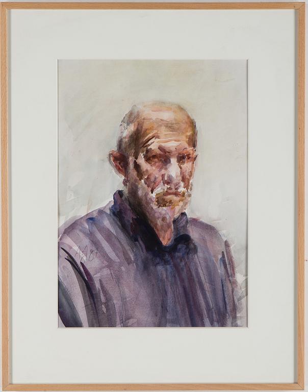 ALVAR JANSSON, watercolor on paper, signed AJ and dated -87.