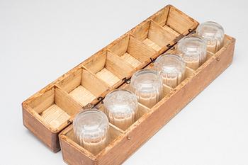 GLAS, 6+6 st, i etui, 1900-talets första hälft.