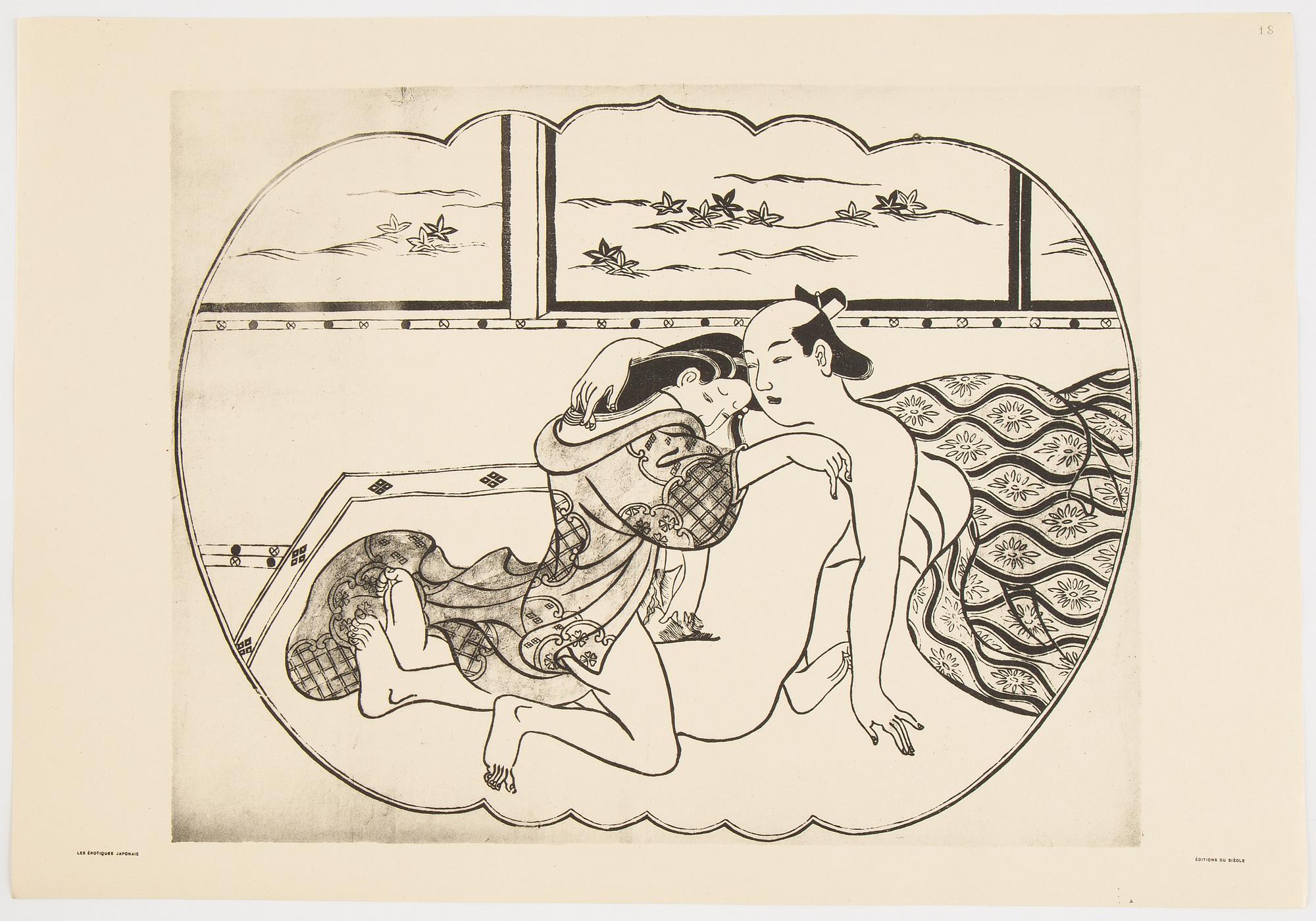 Mapp av Francois Poncetton, Les Erotiques Japonais, Paris, Editions du Siecle, 121 Bouleard Saint-Michel. MCMXXV.