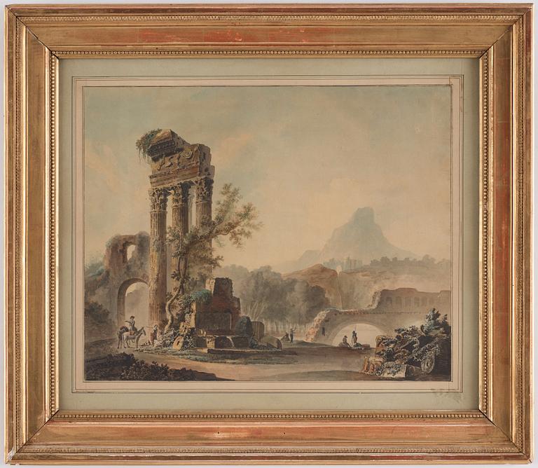 Louis Jean Desprez In the manner of the artist, Landscape with ruins.